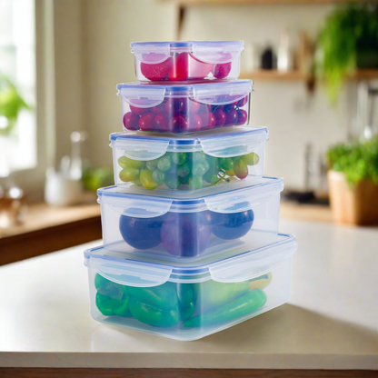 Five Piece Rectangular Food Storage Set