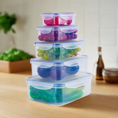 Five Piece Rectangular Food Storage Set