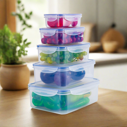 Five Piece Rectangular Food Storage Set