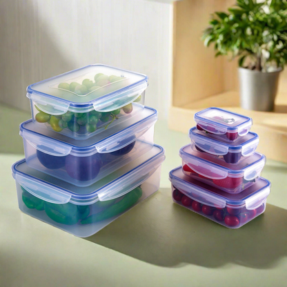 Seven Piece Rectangular Food Storage Set