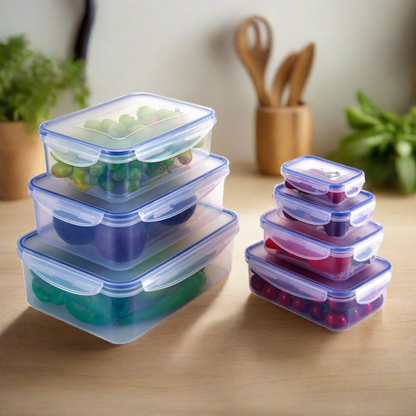 Seven Piece Rectangular Food Storage Set