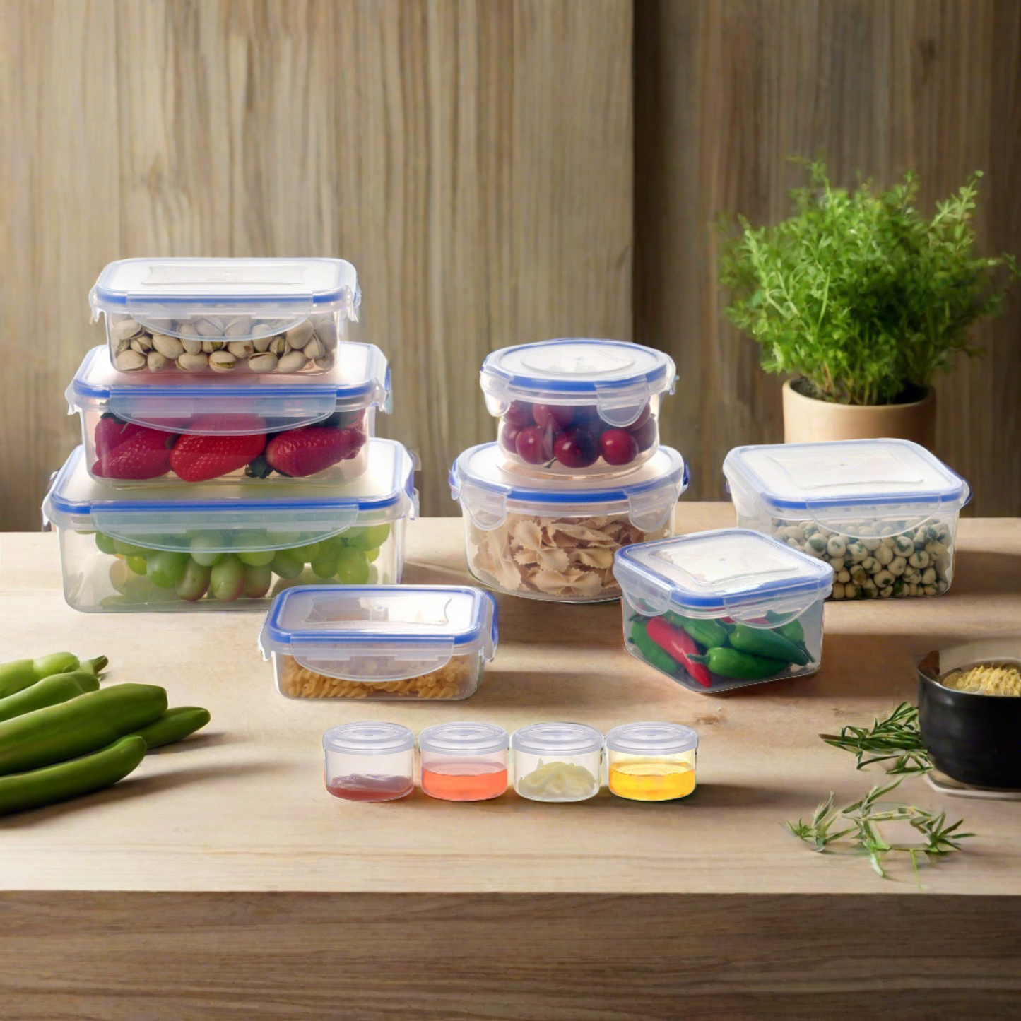 Twelve Piece Rectangular Food Storage Set
