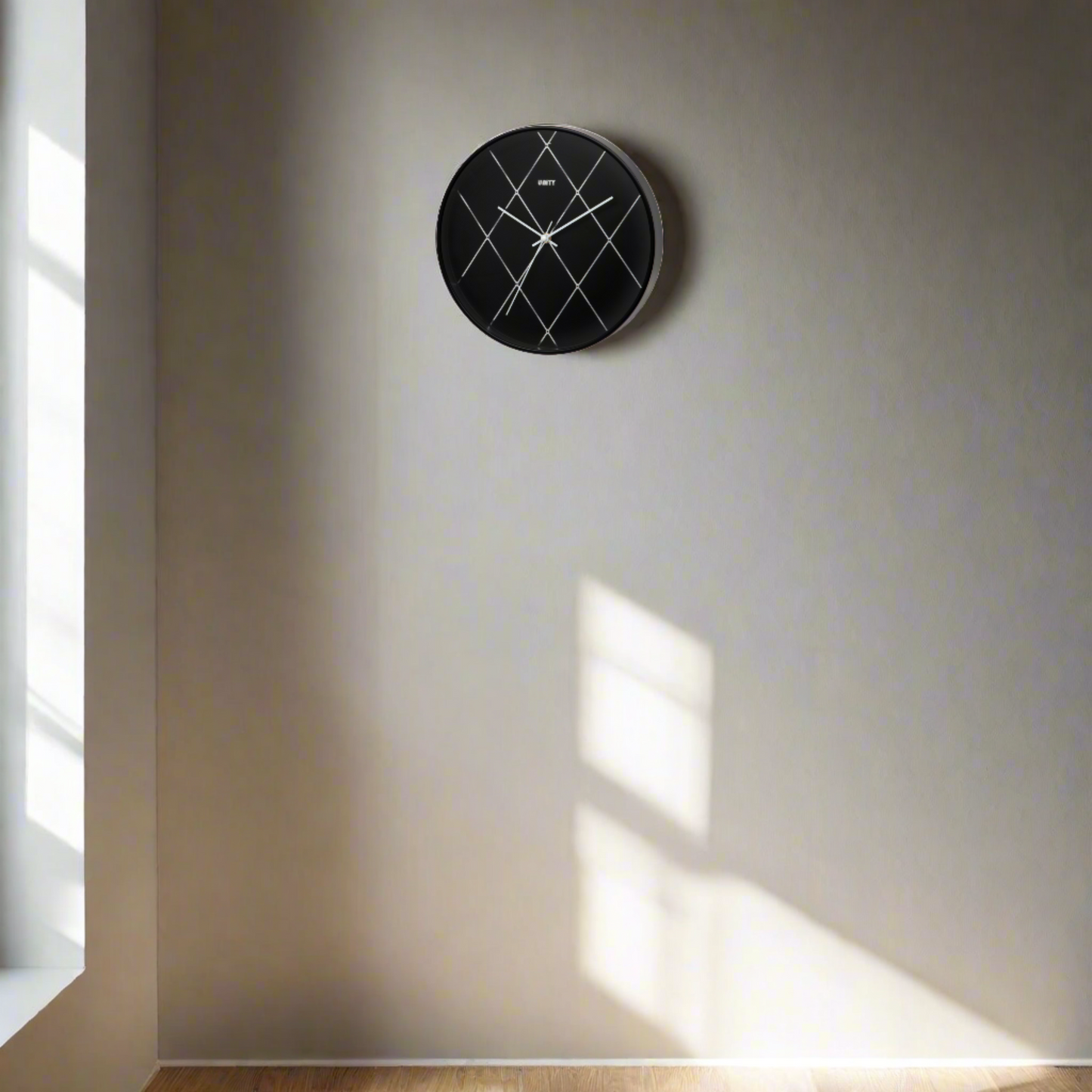 Black Diamond Effect Wall Clock