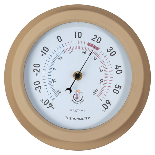 Outdoor Thermometer -  Ø22CM -  Metal -  Brown "Lily"